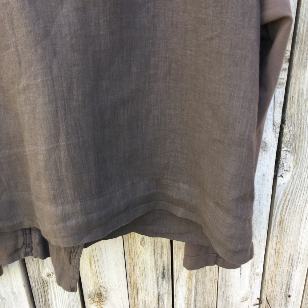 Flax Wanderlust Moto Jacket Linen Cotton Java Brown M - Picture 14 of 16